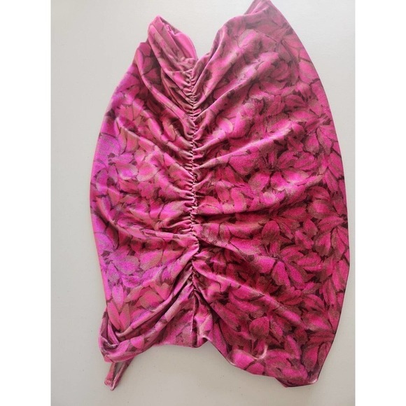 NWT Anthropologie Ruched Velvet Floral Mini Skirt Pull On Size XXS - Picture 7 of 11